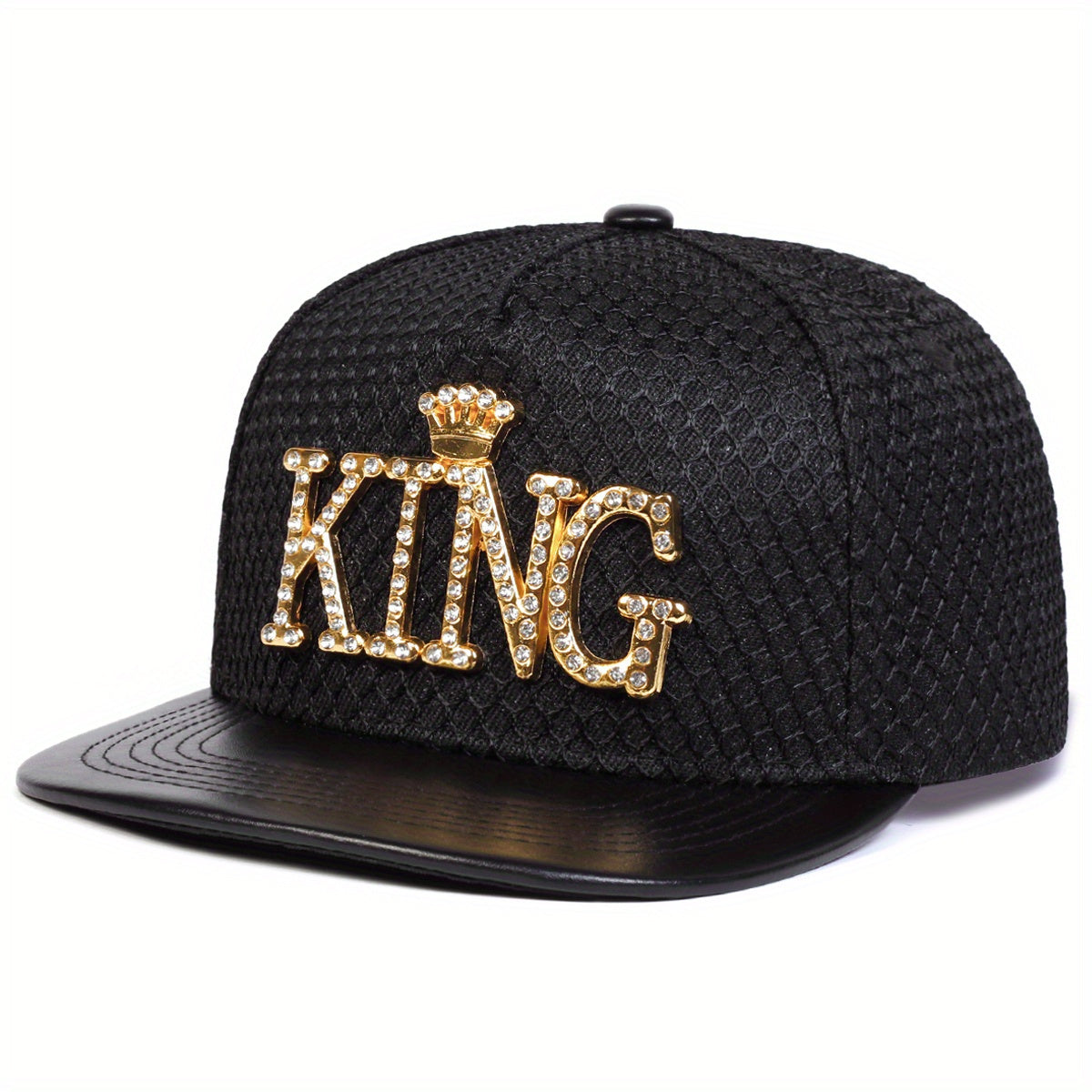 Mens King Hip Hop Hat With Bling