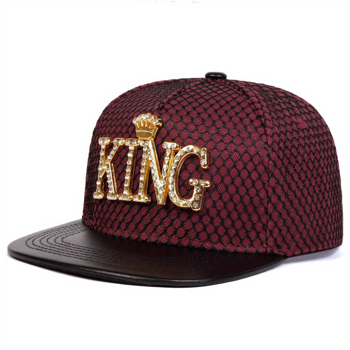 Mens King Hip Hop Hat With Bling