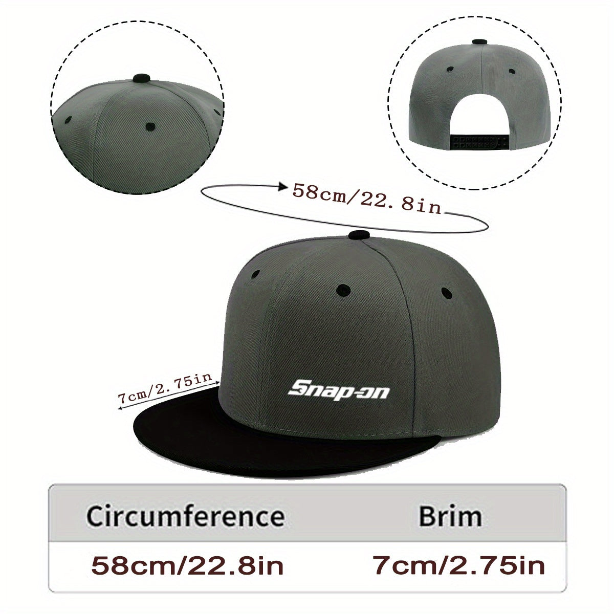 Adjustable Flat Bill Baseball Cap