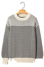 Black Contrast Lantern Sleeve Sweater