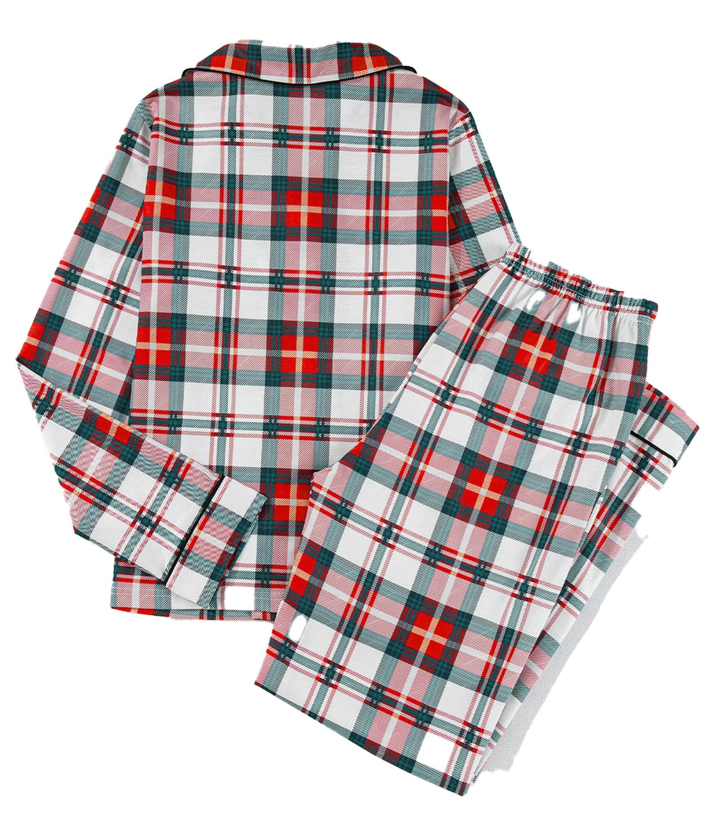 Red Plaid Christmas Pajamas Set