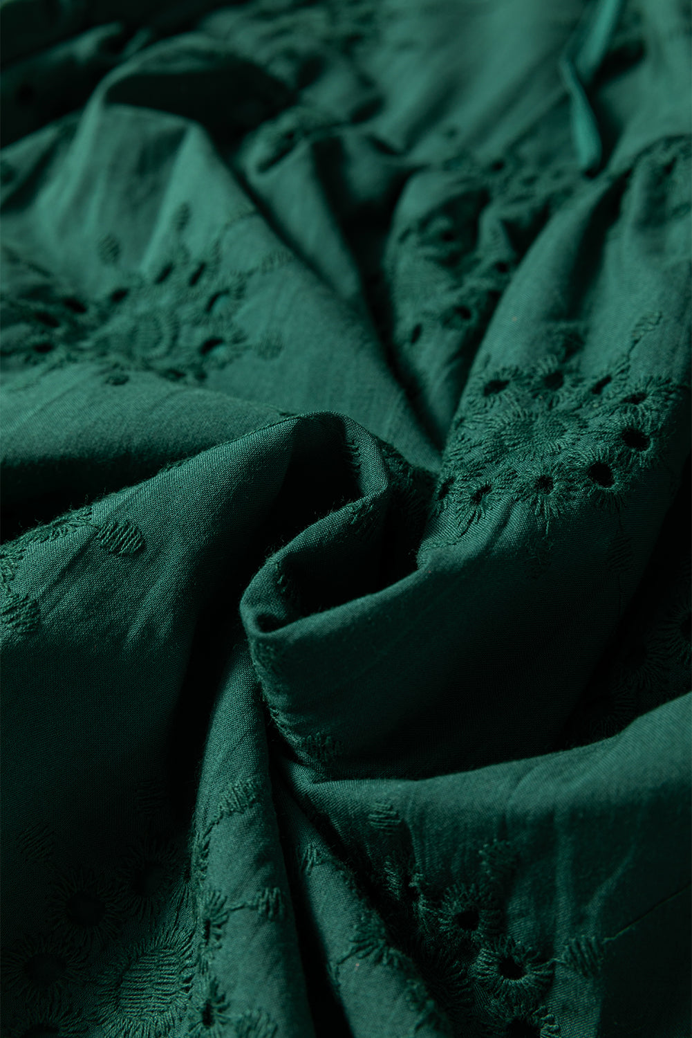 Embroidered Eyelet Mini Dress, Puff Sleeve