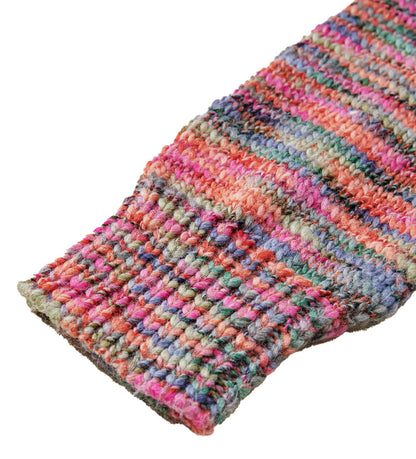 Purple Space Dye Sweater For Trendy Looks