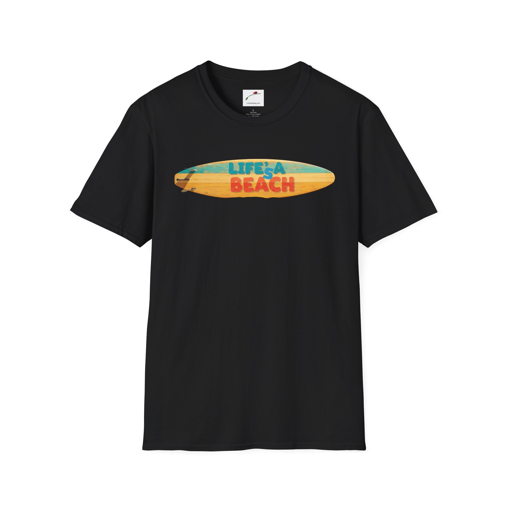 Lifes A Beach Text Stylish Summer Apparel Softstyle T-Shirt