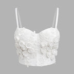 Floral Corset Bone Lace Top