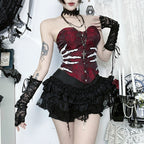 Plus Size Gothic Top with Lace Details