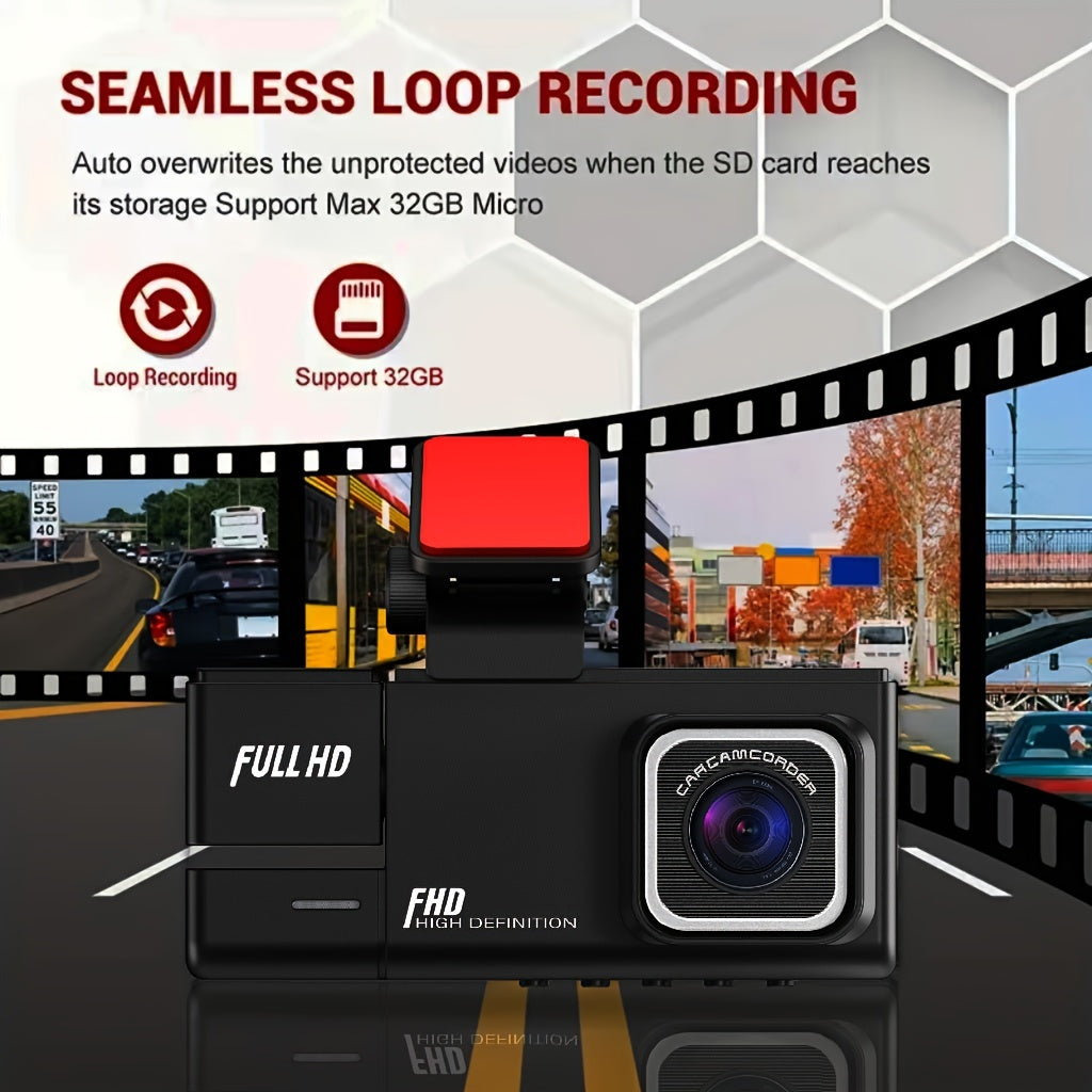 1080p Dash Cam Front And Rear With G-Sensor