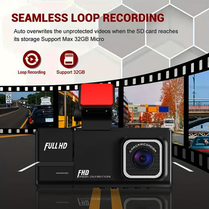 1080p Dash Cam Front And Rear With G-Sensor