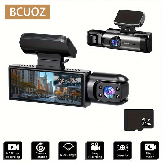 1080p Dual Dash Cam With Night Vision