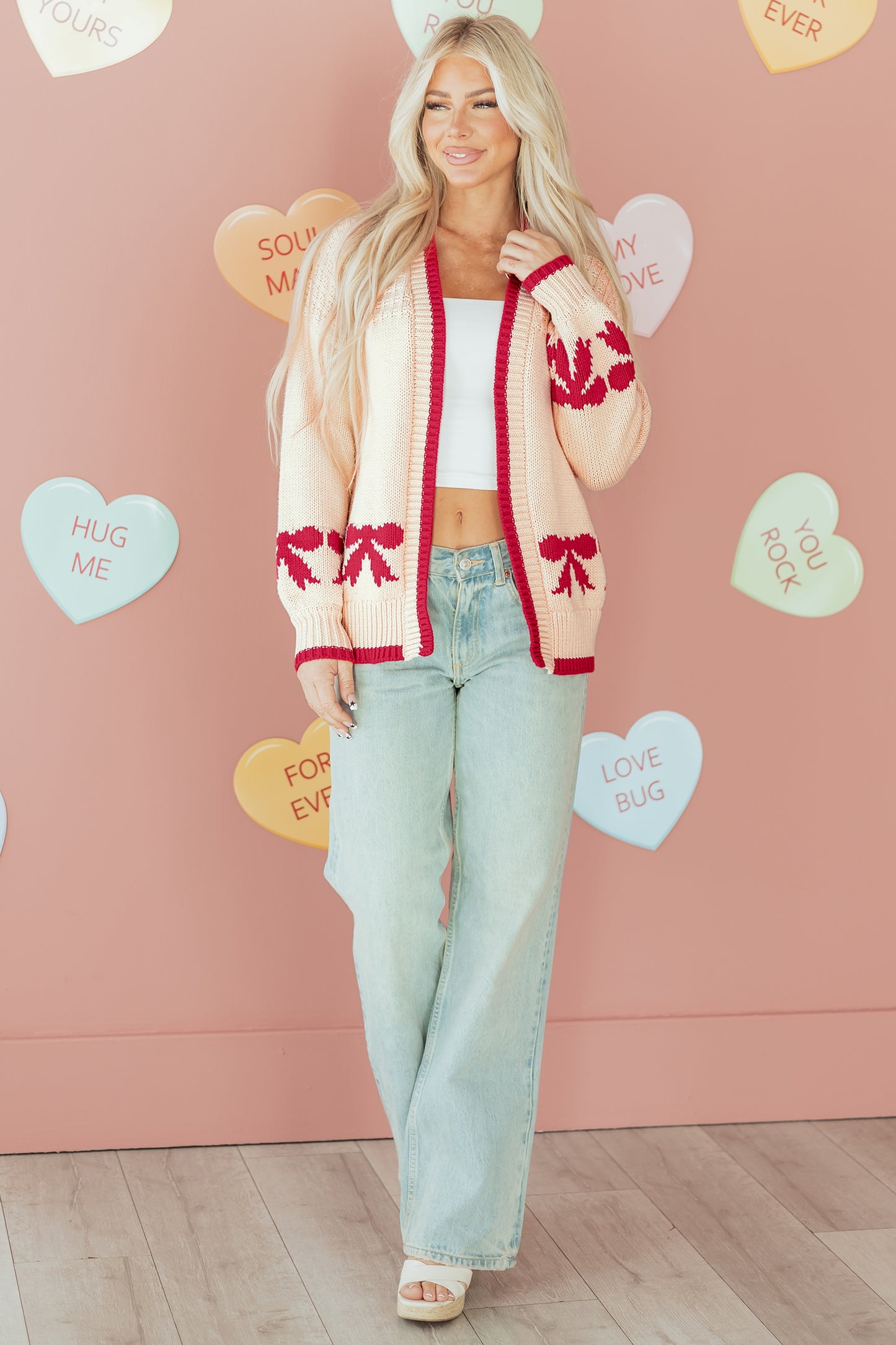 Dear-Lover Apricot Bow Cardigan For Cozy Style