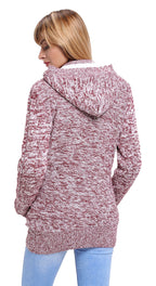 Dark Gray Hooded Cardigan For Women