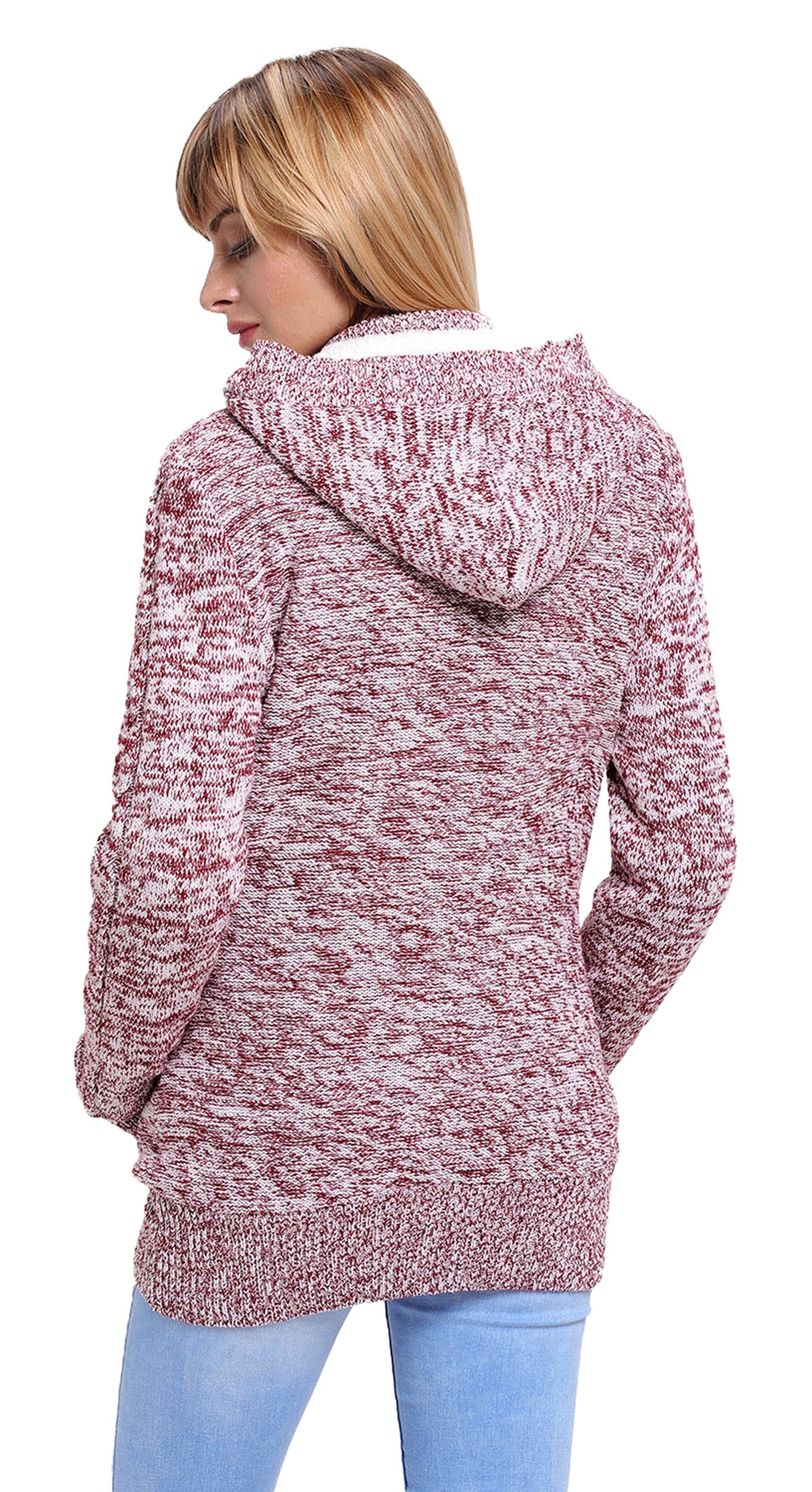 Dark Gray Hooded Cardigan For Women