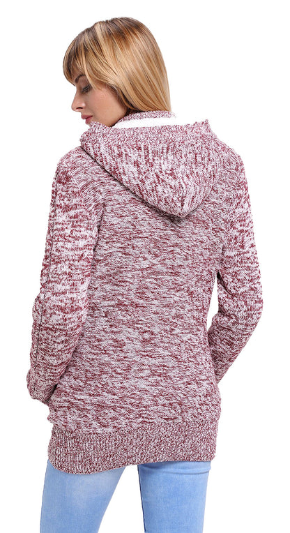 Dark Gray Hooded Cardigan For Women