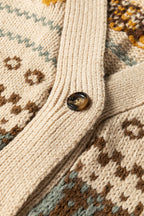 Western Pattern Cardigan Sweater
