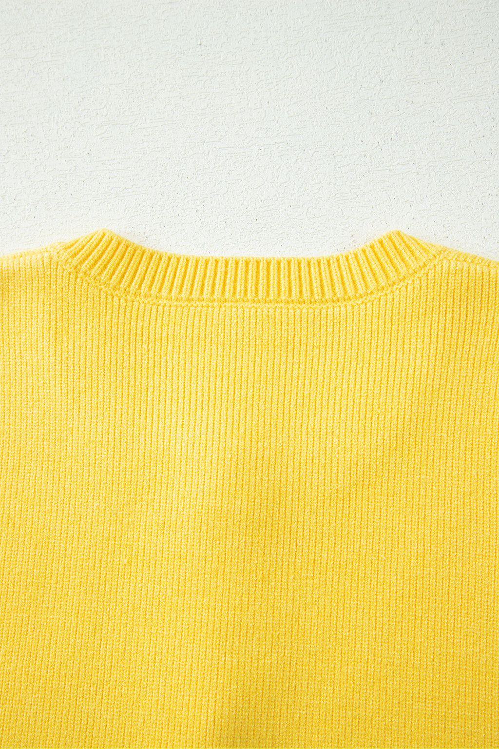 White Solid Color Sleeveless Knit Button Pocketed Sweater