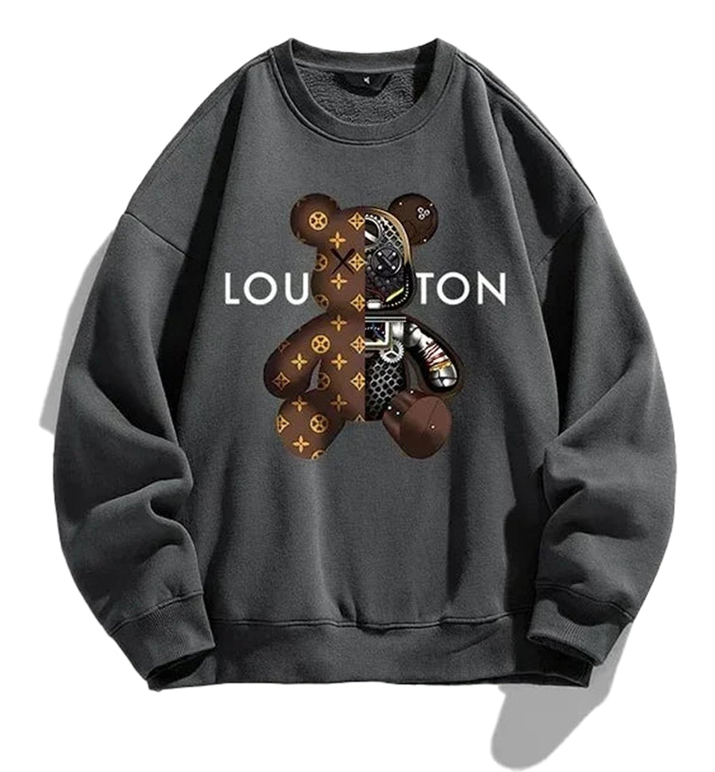 LuckeLadybug LLC 2024 streetwear hoodie with graphic bear design and relaxed fit