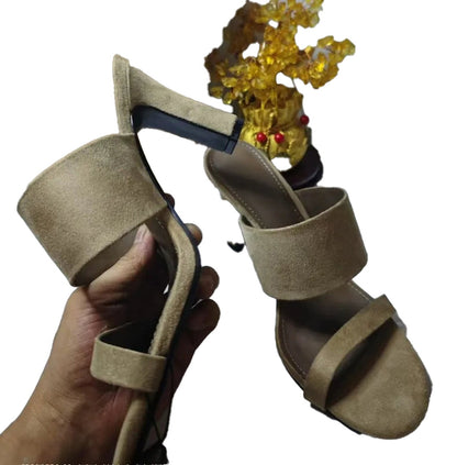 LuckeLadybug LLC 2025 open toe block heel sandals in beige with stylish dual straps