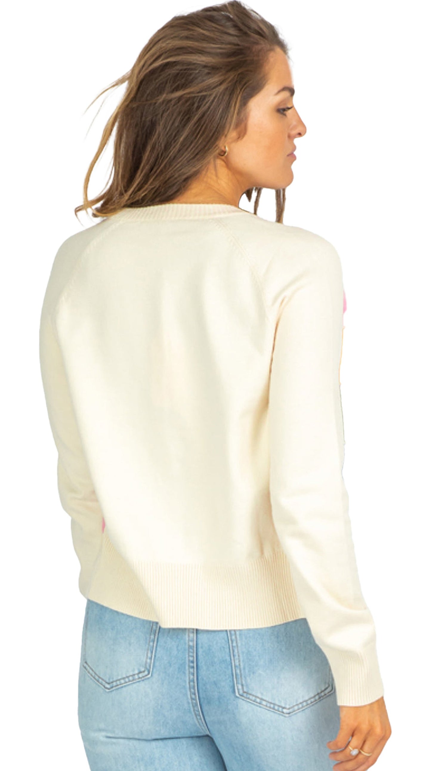 Colorful Stripe Button Front Cardigan