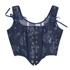 Floral Denim Corset Corset for Stylish Look