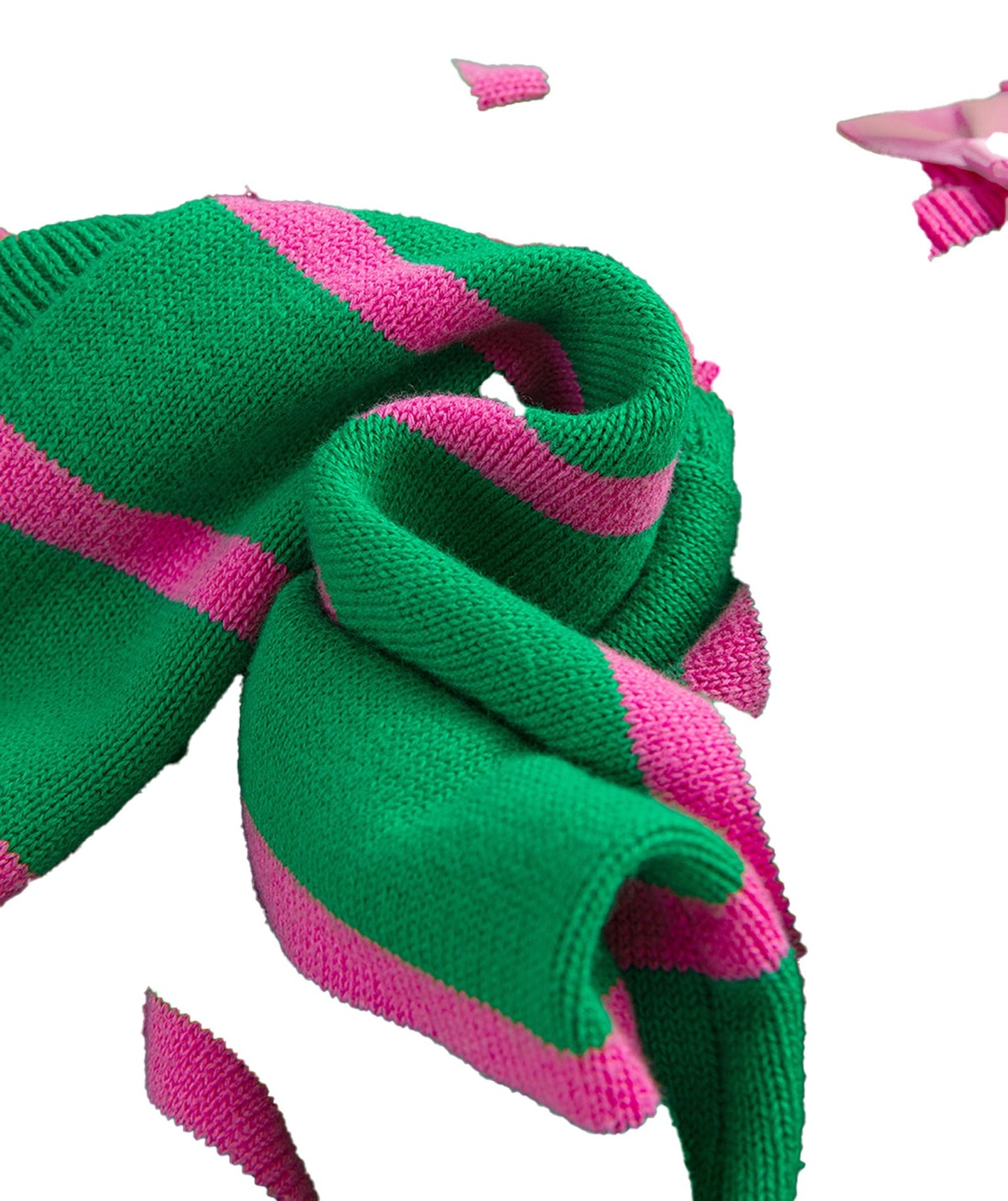 Green Stripe Bow Sweater Cardigan