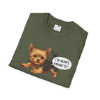 Camiseta LuckeLadybug para mujer con la imagen de una linda mamá yorkshire terrier