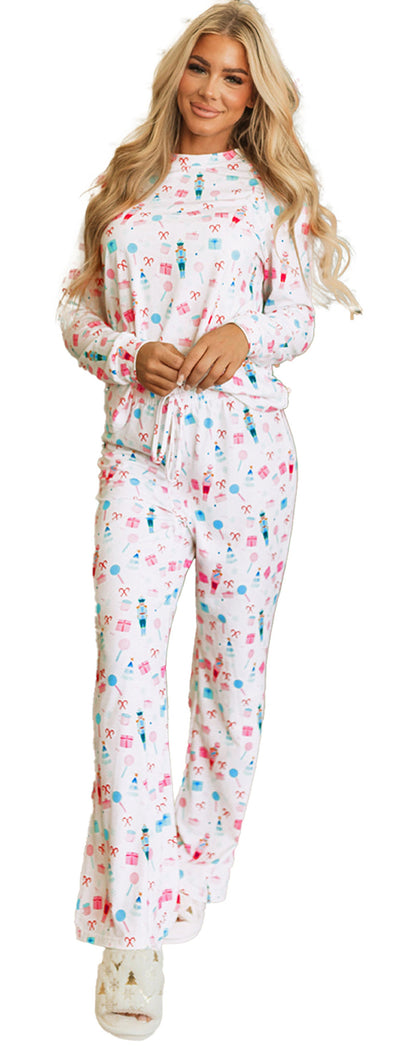 White Christmas Pajama Set Women