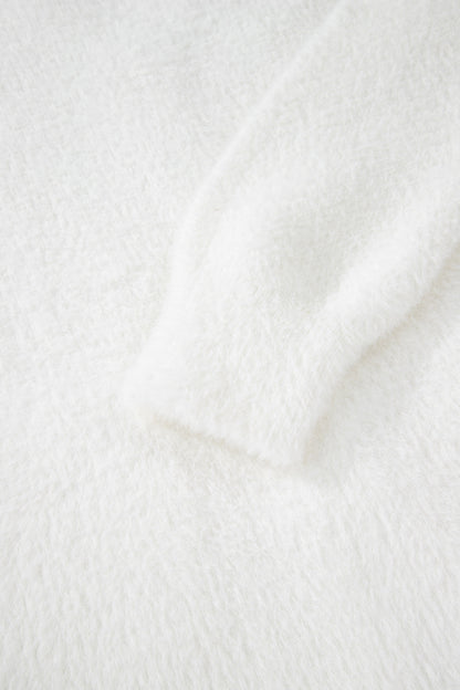 Dear-Lover Smoke Gray Fuzzy Cardigan For Cozy Style