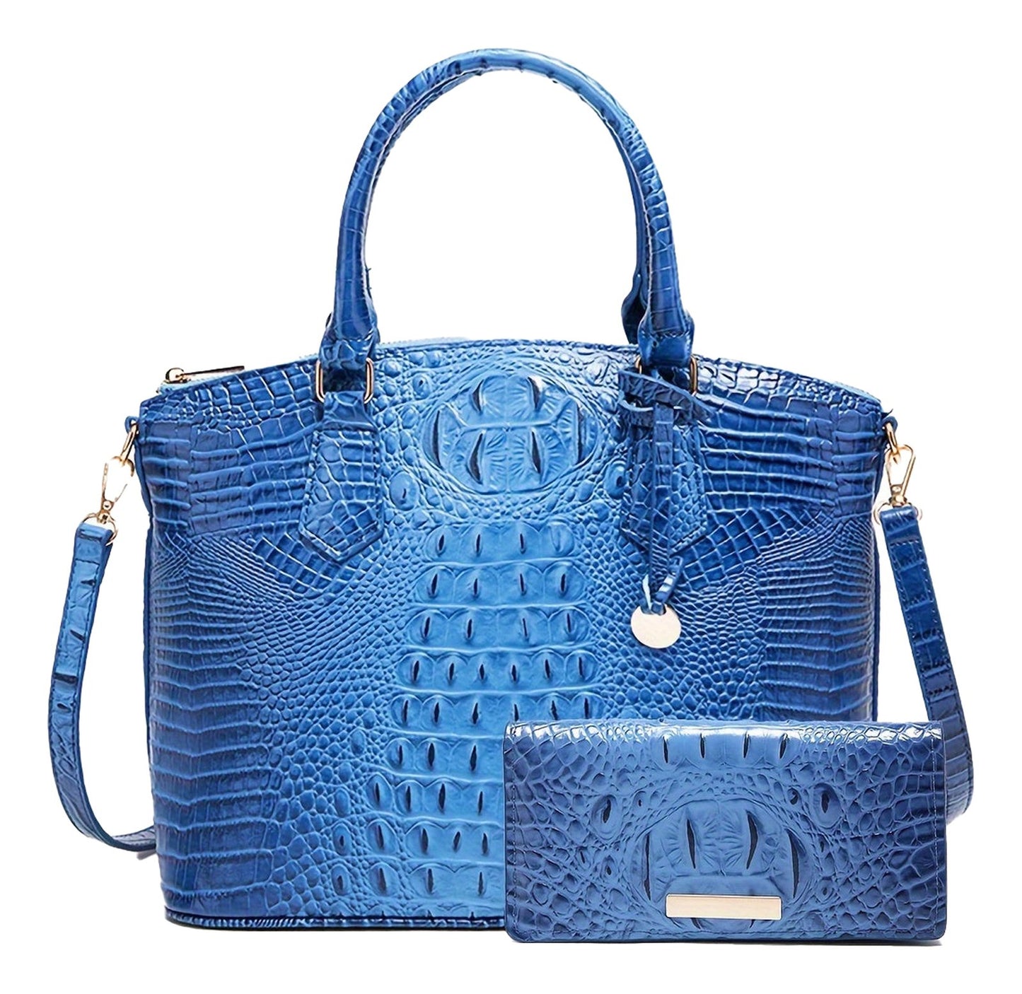 Crocodile Embossed Womens Handbag Chic Satchel