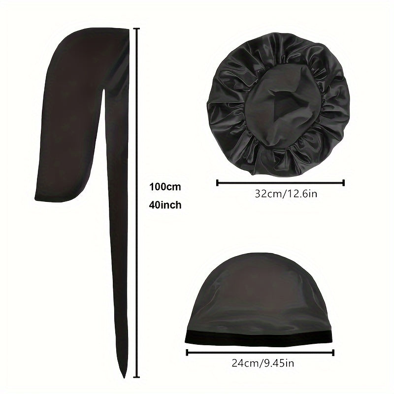 Satin Durag And Bonnet Set Red Edition