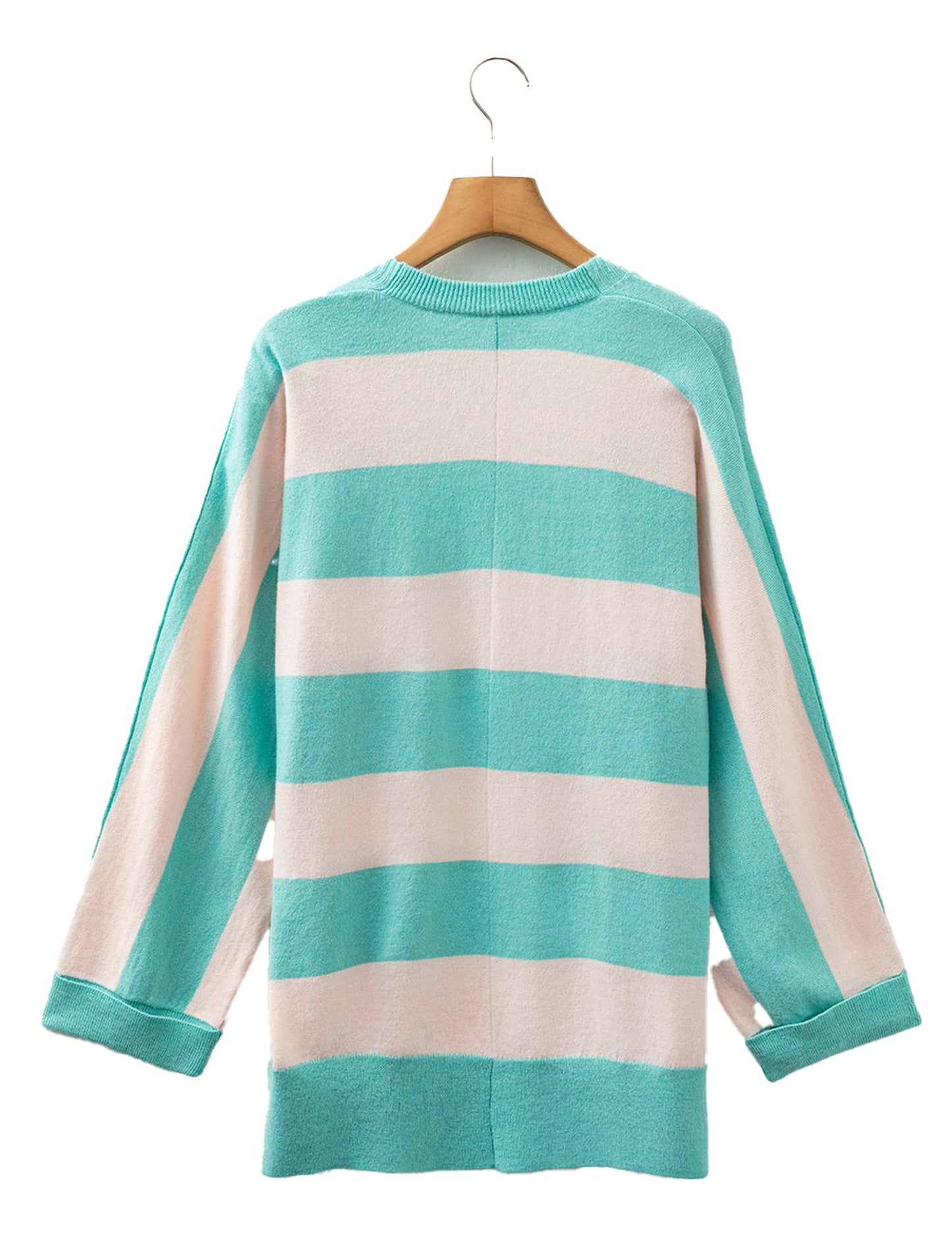 Iceland Blue Colorblock Cardigan For Women