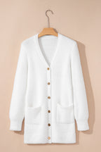 Dear-Lover Smoke Gray Fuzzy Cardigan For Cozy Style