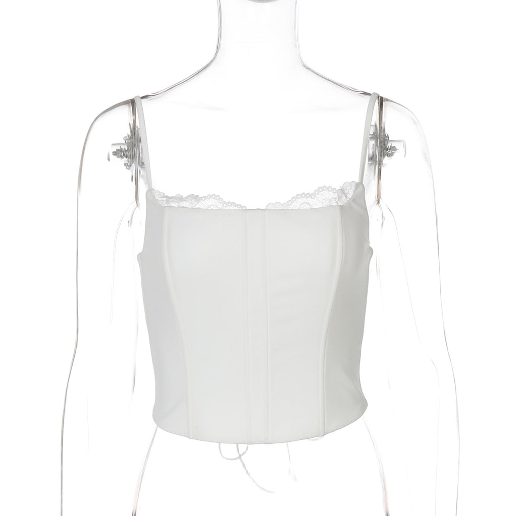 White Lace Crop Top for Effortless Style