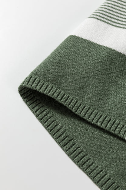 Green Stripe Oversized Sweater