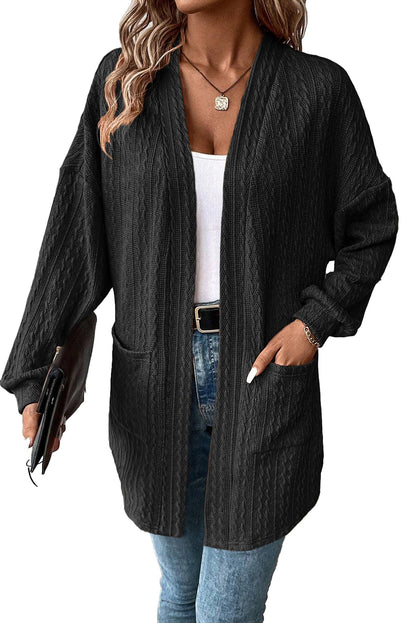 Chestnut Knit Cardigan With Pockets