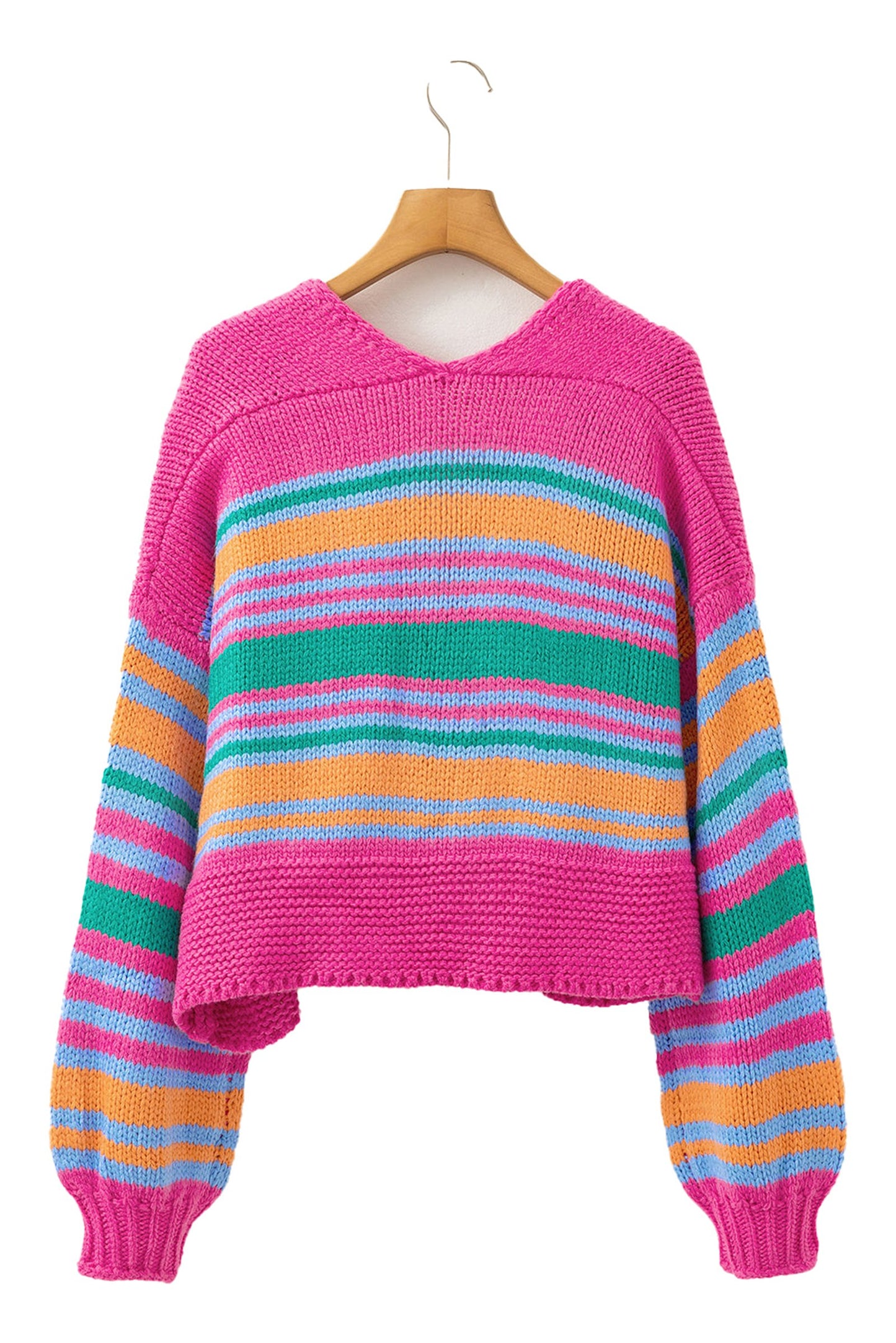 Colorful Puff Sleeve Cardigan
