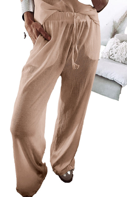 Parchment Textured Lounge Set Pajama Set