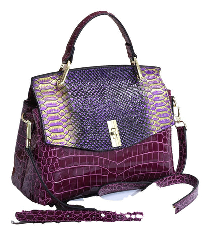 Luxury Womens Crocodile Pattern Bag