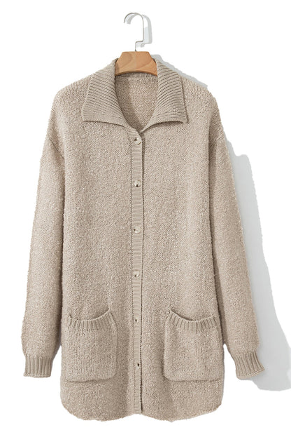 Jet Stream Collared Button Up Cardigan