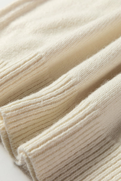 Beige Embroidered Floral Sweater