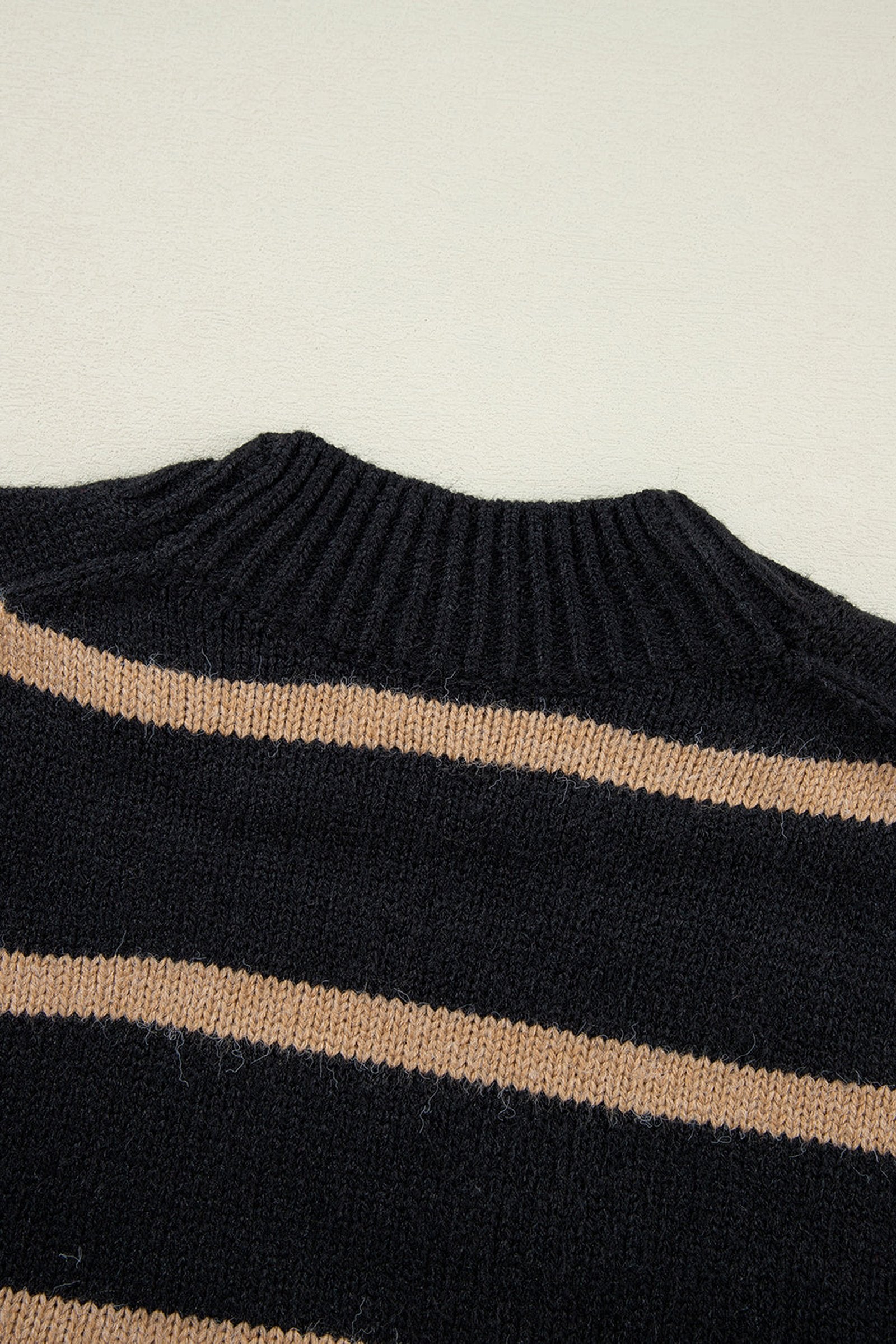 Black Stripe Buttoned Cardigan For Fashionistas