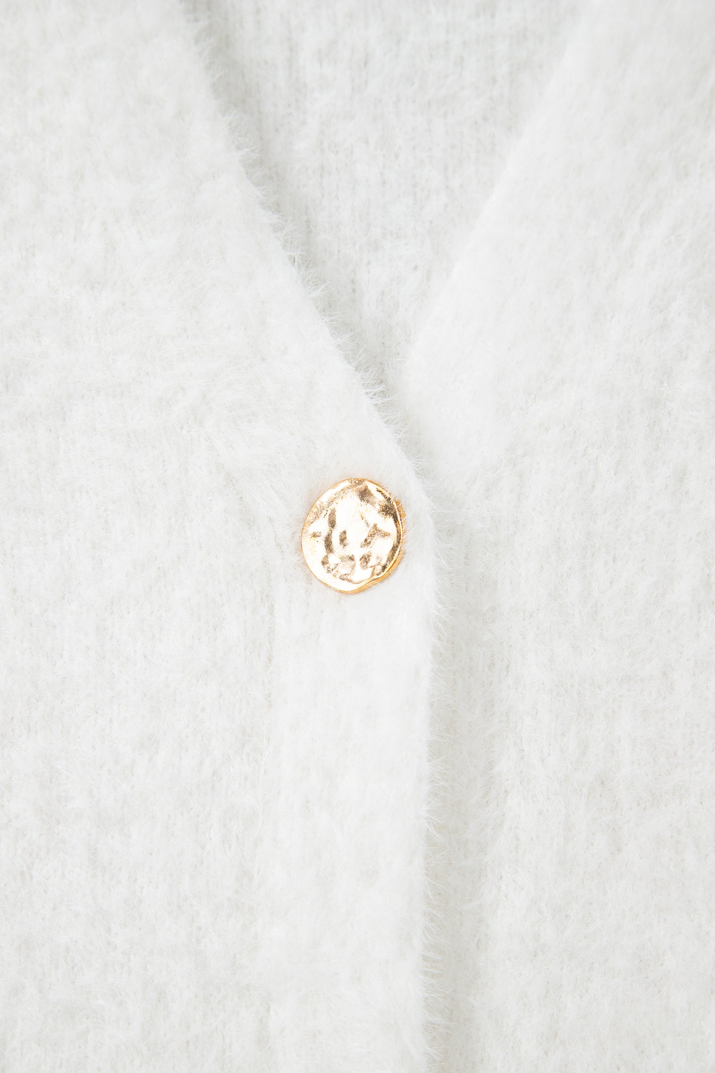 Dear-Lover Smoke Gray Fuzzy Cardigan For Cozy Style