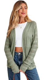 Green Scalloped Edge Cardigan