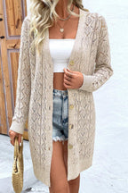 Dear-Lover Parchment Long Cardigan For Women