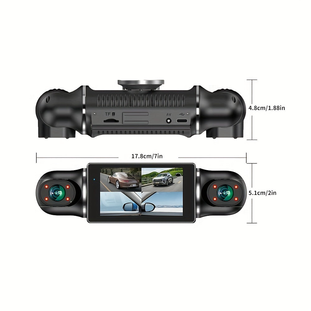 4 Channel Dash Cam For Cars With GPS
