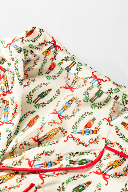 Pink Nutcracker Pajama Set For Cozy Nights