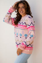 Multicolour Ethnic Christmas Sweater