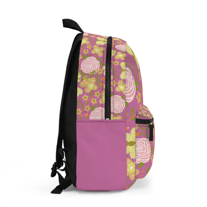 Pink Butterfly Flower Backpack