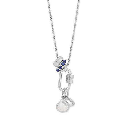 Cool Clouds! 18" Rhodium Plated Charm Necklace