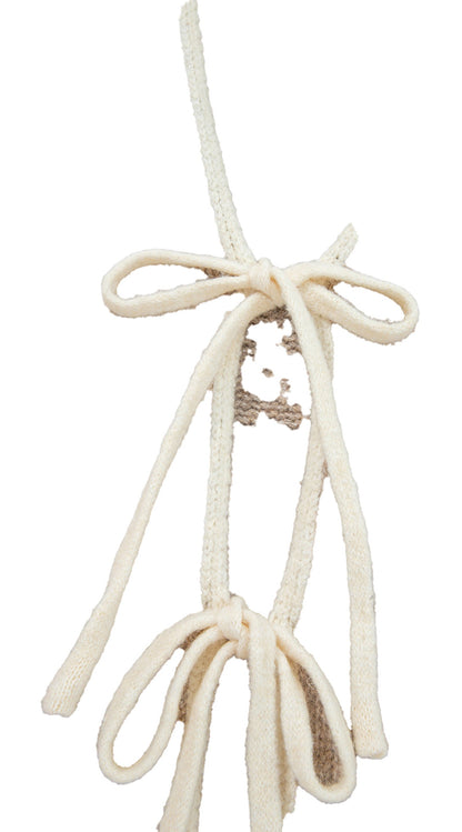 Pale Khaki Tied Front Cardigan