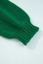 Evergreen Plaid Bow Christmas Sweater